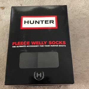 Hunter Welly socks. charcoal gray. Tall new
